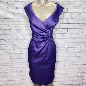 Evan Picone Satin Portrait Collar Dress size 10